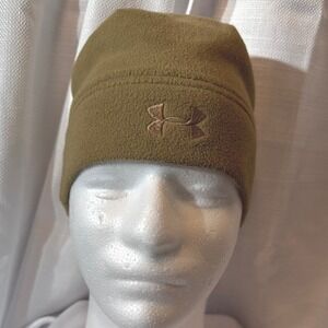 Under Armour Mens Fleece Beanie Skull Cap Coyote Brown Tan Tactical Hat
